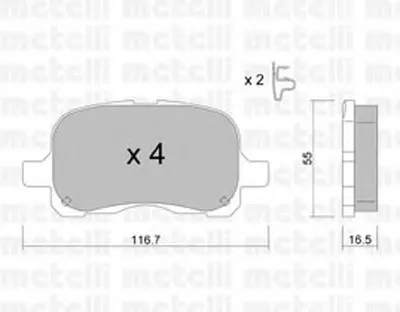Комплект тормозных колодок, дисковый тормоз METELLI купить