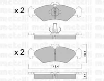 Комплект тормозных колодок, дисковый тормоз METELLI купить