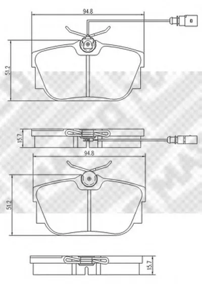 Комплект тормозных колодок, дисковый тормоз MAPCO купить