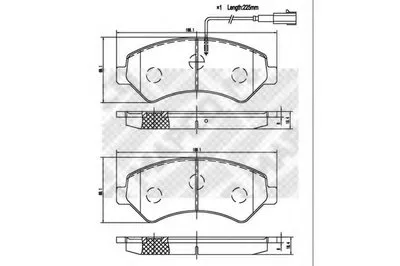 Комплект тормозных колодок, дисковый тормоз MAPCO купить