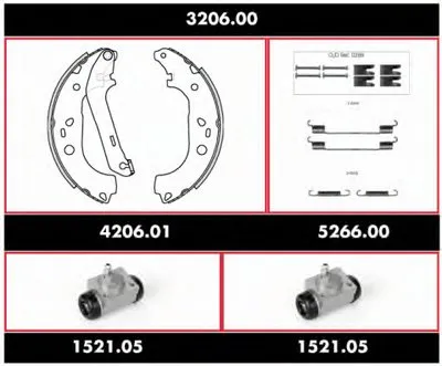 Комплект тормозов, барабанный тормозной механизм Precision Kit REMSA купить