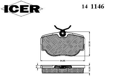 Комплект тормозных колодок, дисковый тормоз ICER купить