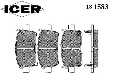 Комплект тормозных колодок, дисковый тормоз ICER купить