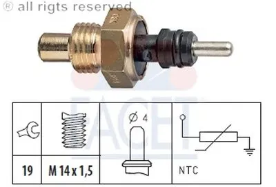 Датчик, температура охлаждающей жидкости; Датчик, температура охлаждающей жидкости; Датчик, температура охлаждающей жидкости FACET купить