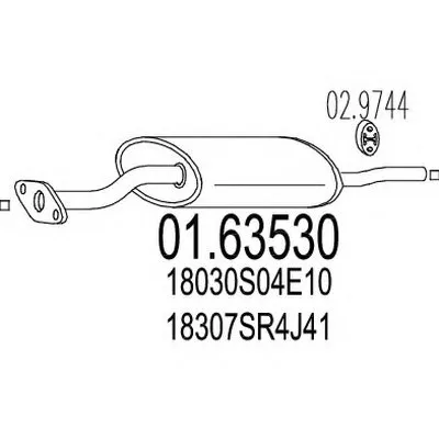 Глушитель выхлопных газов конечный MTS купить