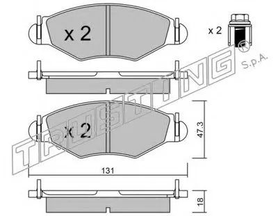 Комплект тормозных колодок, дисковый тормоз TRUSTING купить