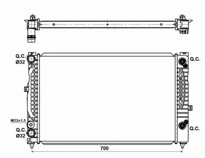 Радиатор, охлаждение двигателя EASY FIT NRF купить
