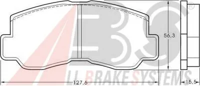 Комплект тормозных колодок, дисковый тормоз A.B.S. купить