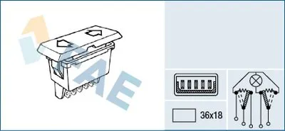 Выключатель, стеклолодъемник FAE купить