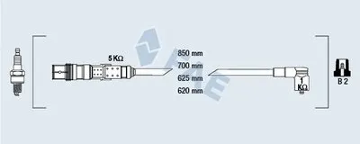Комплект проводов зажигания FAE купить