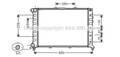 Радиатор, охлаждение двигателя AVA QUALITY COOLING купить