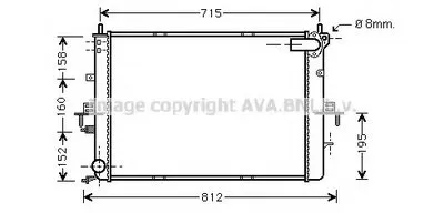 Радиатор, охлаждение двигателя AVA QUALITY COOLING купить
