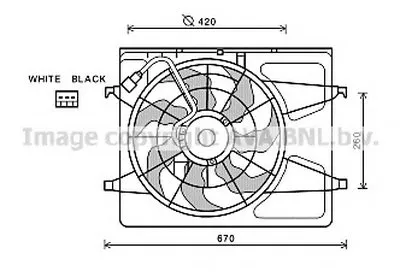 Вентилятор, охлаждение двигателя AVA QUALITY COOLING купить