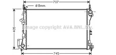 Радиатор, охлаждение двигателя AVA QUALITY COOLING купить