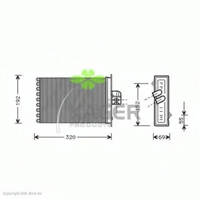 Теплообменник, отопление салона KAGER купить