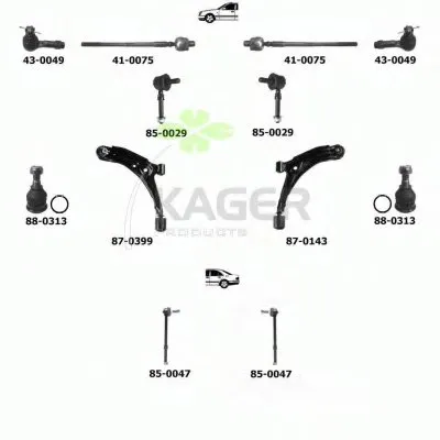 Подвеска колеса KAGER купить