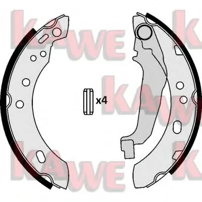 Комплект тормозных колодок KAWE купить
