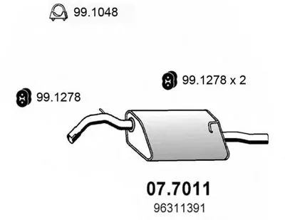 Глушитель выхлопных газов конечный ASSO купить
