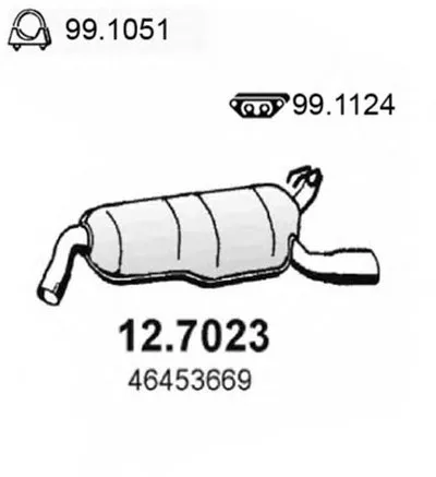 Глушитель выхлопных газов конечный ASSO купить