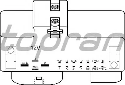 Реле, вентилятор радиатора TOPRAN купить
