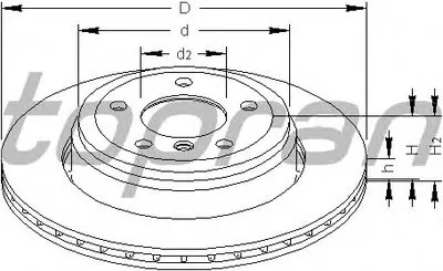 Тормозной диск COATED TOPRAN купить