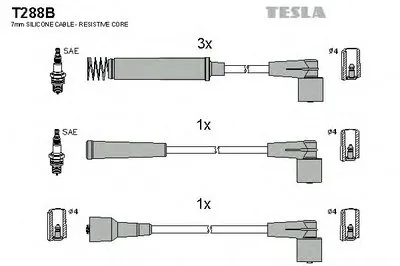 Комплект проводов зажигания TESLA купить