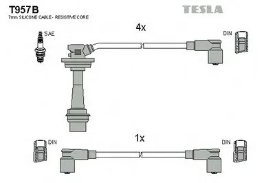 Комплект проводов зажигания TESLA купить