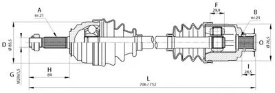 Приводной вал SPIN OPEN PARTS купить