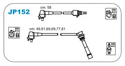 Комплект проводов зажигания JANMOR купить