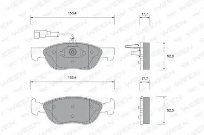 Комплект тормозных колодок, дисковый тормоз WEEN купить