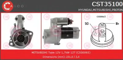 Стартер GENUINE SERIES CASCO купить