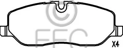 Комплект тормозных колодок, дисковый тормоз EEC купить