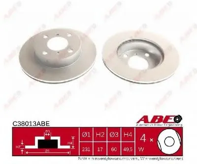 Тормозной диск ABE купить