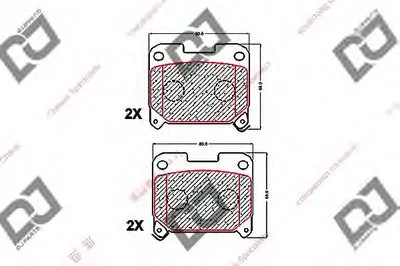 Комплект тормозных колодок, дисковый тормоз DJ PARTS купить