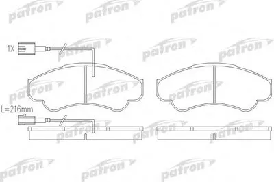 Комплект тормозных колодок, дисковый тормоз PATRON купить