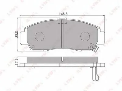 Комплект тормозных колодок, дисковый тормоз LYNXauto купить