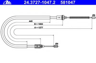 Трос, стояночная тормозная система ATE купить