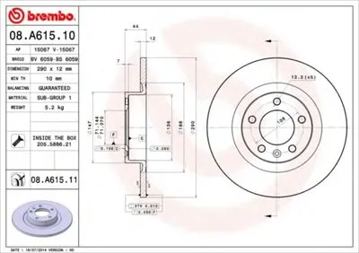 Тормозной диск COATED DISC LINE BREMBO купить