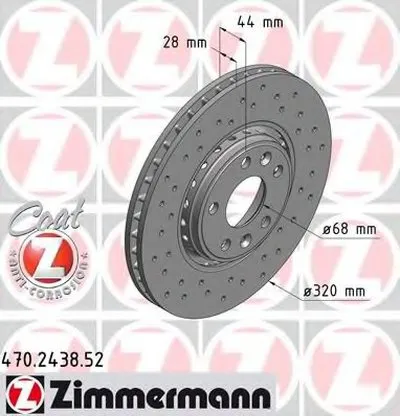 Тормозной диск SPORT BRAKE DISC COAT Z ZIMMERMANN купить