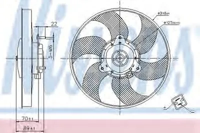 Вентилятор, охлаждение двигателя NISSENS купить