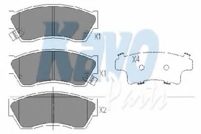 Комплект тормозных колодок, дисковый тормоз KAVO PARTS купить