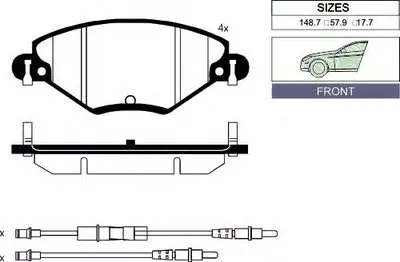 Комплект тормозных колодок, дисковый тормоз Front brake pads for CITROEN C5 GOODWILL купить