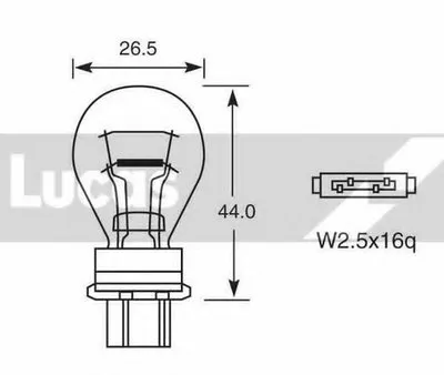 Лампа накаливания, фонарь указателя поворота; Лампа накаливания, фонарь сигнала торможения; Лампа накаливания, задняя противотуманная фара; Лампа накаливания, фара заднего хода; Лампа накаливания, задний гарабитный огонь Upgrade LUCAS ELECTRICAL купить