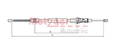 Трос, стояночная тормозная система COFLE METZGER купить