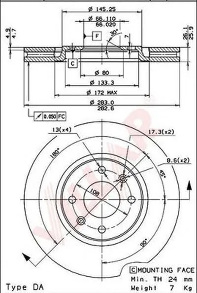 Тормозной диск VILLAR купить
