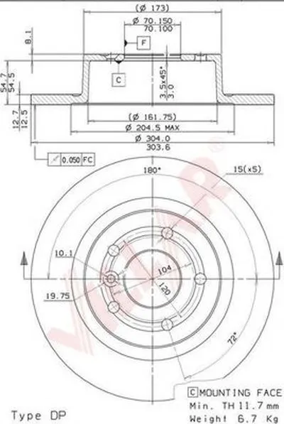 Тормозной диск VILLAR купить