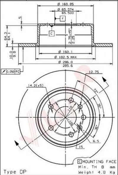 Тормозной диск COATED DISC LINE VILLAR купить
