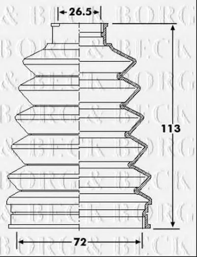Пыльник, приводной вал BORG & BECK купить