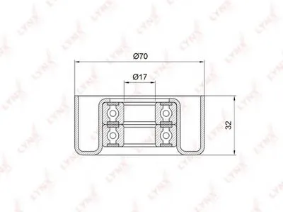 Натяжной ролик, поликлиновой  ремень LYNXauto купить