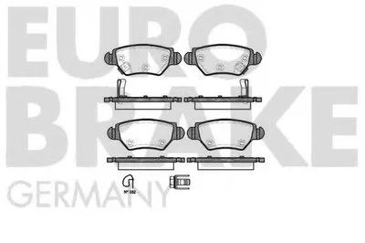Комплект тормозных колодок, дисковый тормоз EUROBRAKE купить